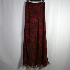 New York Co Womens Y2K Fairy Grunge Whimsigoth Maxi Skirt Size L Paisley Artsy