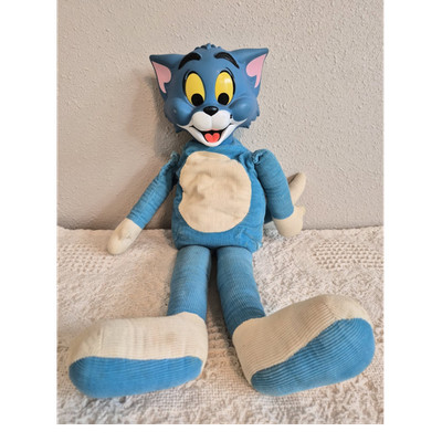 1965 Mattel Tom & Jerry Blue Corduroy Talking Plush Doll: No String, No Whiskers