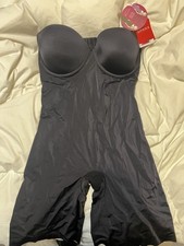 Women SPANX Suit Your Fancy Strapless Cupped Mid thigh Bodysuit 10156R Black S