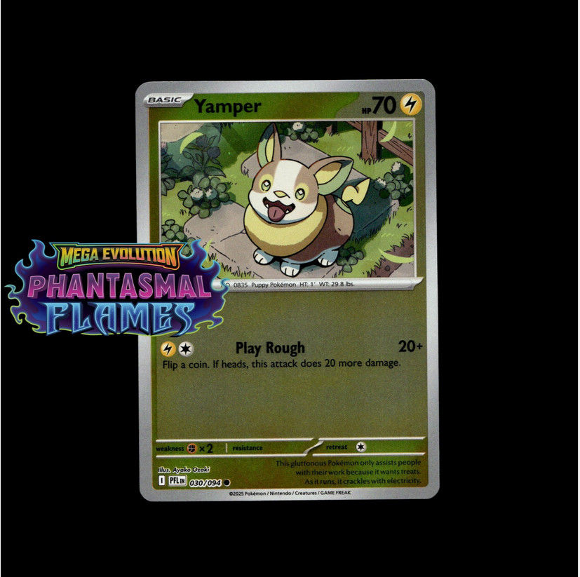 Yamper 030/094 Phantasmal Flames Pokemon TCG Reverse Holo