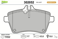 Bremsbelagsatz Scheibenbremse Essential Valeo 302052 FüR Klasse W169 Mercedes