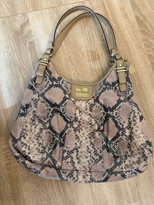 Coach Madison Maggie Python Shoulder Bag