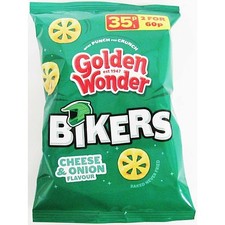 Golden Wonder Bikers Cheese – 36 x 22g Bags – Corn Snacks Full Box