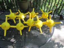  9 Vintage 1969 Sun Rubber Red Eye Spike Balls Toys Games - Average Grade