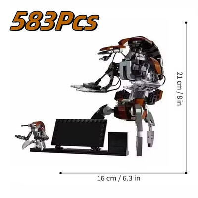 Star Wars Zerstörer Droide MOC Modell Steine Roboter Bausatz 583 Teile Bausteine Spielzeug