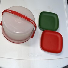 Tupperware Child's Play Toy ref Cake Taker Carrier Handle plates lot