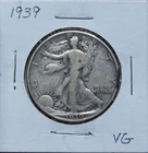 1939  VG+ Walking Problem Free Liberty Half Dollar 6115DRCS