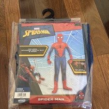 Marvel Spider-Man Boys Child Medium Size 8 Costume Spandex Zentai Suit NEW