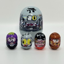 Mighty Beanz Lot of 4 Mobster, Grizzly, Owl, RARE Ancient Man  Robot Capsule