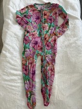 Posh Peanut Keilani Floral Bamboo Ruffle Footie Sleeper Outfit Girl 18-24 Mths