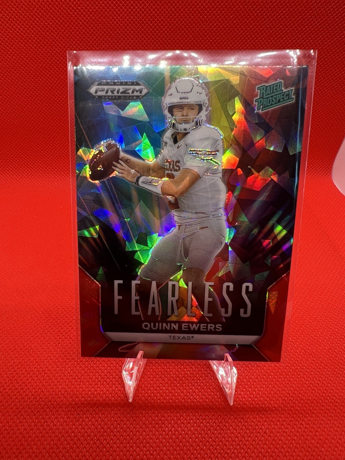 2024 Panini Prizm Draft Picks - Instant Impact Quinn Ewers #II-QE Red Ice Prizm