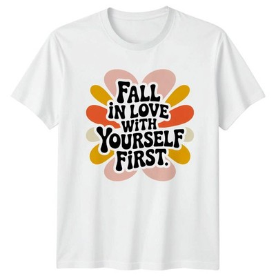 Verlieben Sie sich in sich selbst Damen T-Shirt Selbstfürsorge psychische Gesundheit Geschenk für Sie
