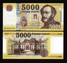 UNC Hungary 5000 Ötezer Forint Banknote 2023 P-205