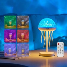 Jellyfish Projector Night Light - 7 Color Rechargeable Ocean Lamp - Home Decor