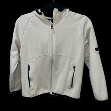 Athletic Works Boy's Large 10-12 Long Sleeve Full Zip Polyester Tan Jacket