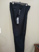 Men's Susquehanna Trail Black Dress Pants Size 36 X 30 Pockets NWT Pleated Front