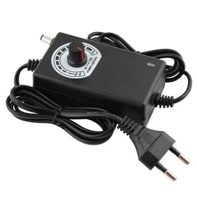 12V verstellbares Netzteil Adapter, AC/DC 3-12V 2A 36W, EU-Stecker, 200cm Kabel