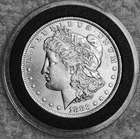 1883 O Morgan 90% Silver $1, Rare 5th Lowest Minted Org Morgan, UNC,  Coin Mount
