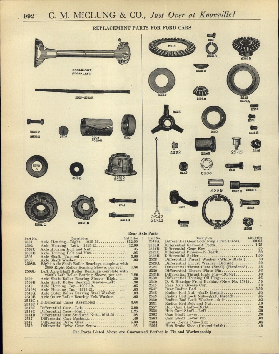 1922 PAPER AD 14 PG Ford Model T Car Parts Supplies Axle