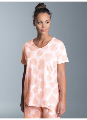 TRIGEMA Oversized T-Shirt mit Allover Herzchen-Print 537727125 NEU & OVP