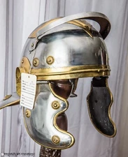 Roman Officer Centurion Historical Helmet Armor Steel Costume