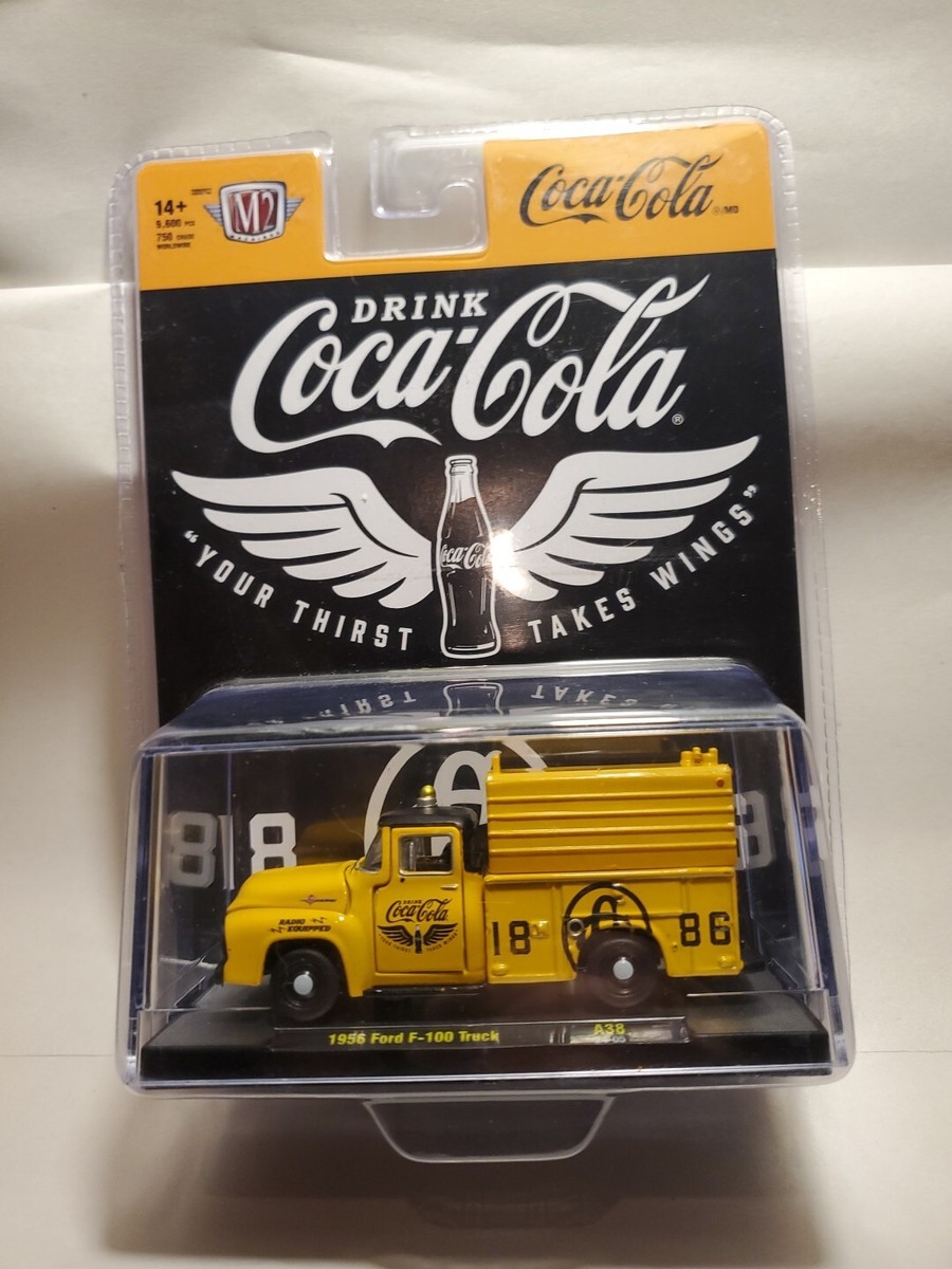 M2 Machines 1:64 Coca Cola ​​​1956 Ford F-100 Truck Yellow