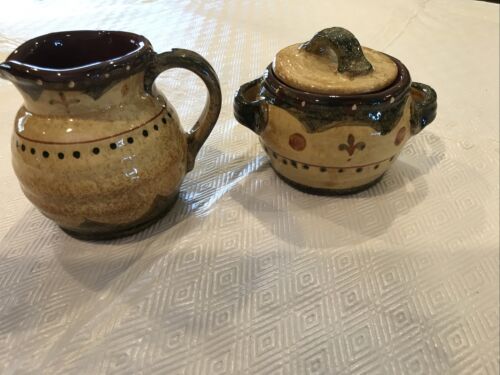 Park Designs Terrazza cream and sugar bowl