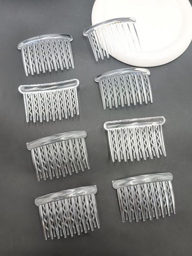 HAIR COMBS HAIR SLIDES PACK OF 2 CLEAR TORT HAIR COMB PLASTIC 8.5 new - Picture 7 of 12