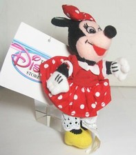 Minnie Mouse Keychain Disney Store Plush Clip NEW w Tags MINT