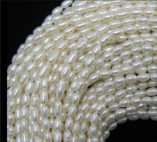 Natural 6-7mm Freshwater akoya Pearl loose Beads 13.5  inch