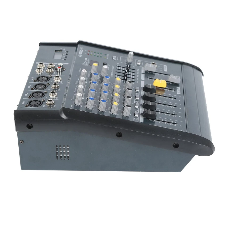 4 Channel Power Bluetooth Digital Audio Mixer Mixing Amplifier Stereo RMS 16DSP  - Image 3 of 4