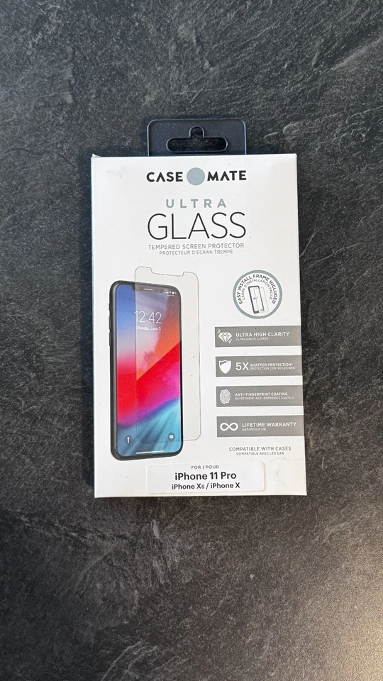 Case-Mate iPhone 11 Pro Screen Protector 2 Pack Ultra Glass Tempered Glass - Image 4 of 4