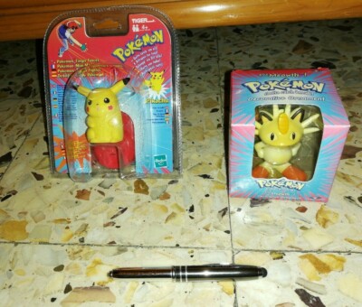 SET 2 POKEMON PIKACHU TIGER HASBRO FINGER ELECTRONIC UND 52 MEOWTH MISB MOC 
