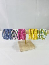 Crochet Glass Seed Bead Nepal Boho Bracelet, Beaded Bracelets, Wholesale Set 25