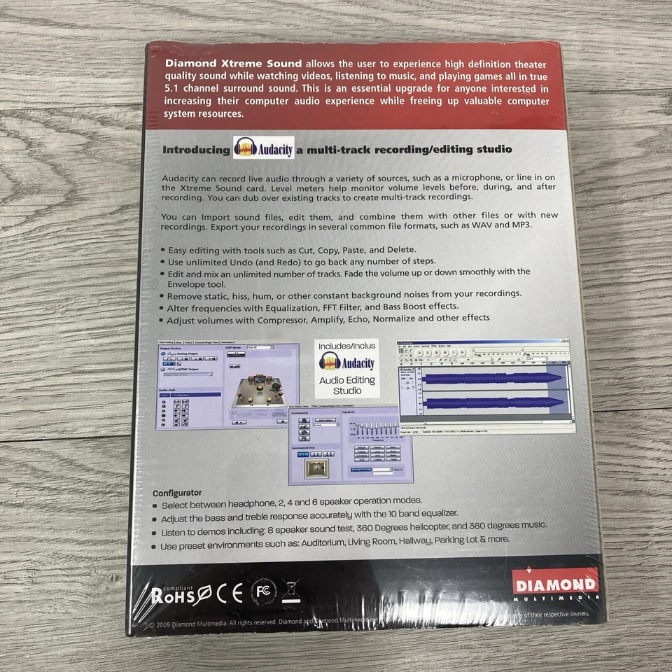 NEW Diamond Xtreme Sound XS51 5.1 dvd play 16 Bit Card, 6 channel audio surround - Image 3 of 4