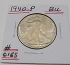 1940 BU Walking Liberty Half Dollar 90% Silver # 0165