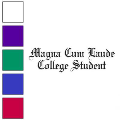 Magna Cum Laude College, Vinyl Decal Sticker, Multiple Colors & Sizes #2964