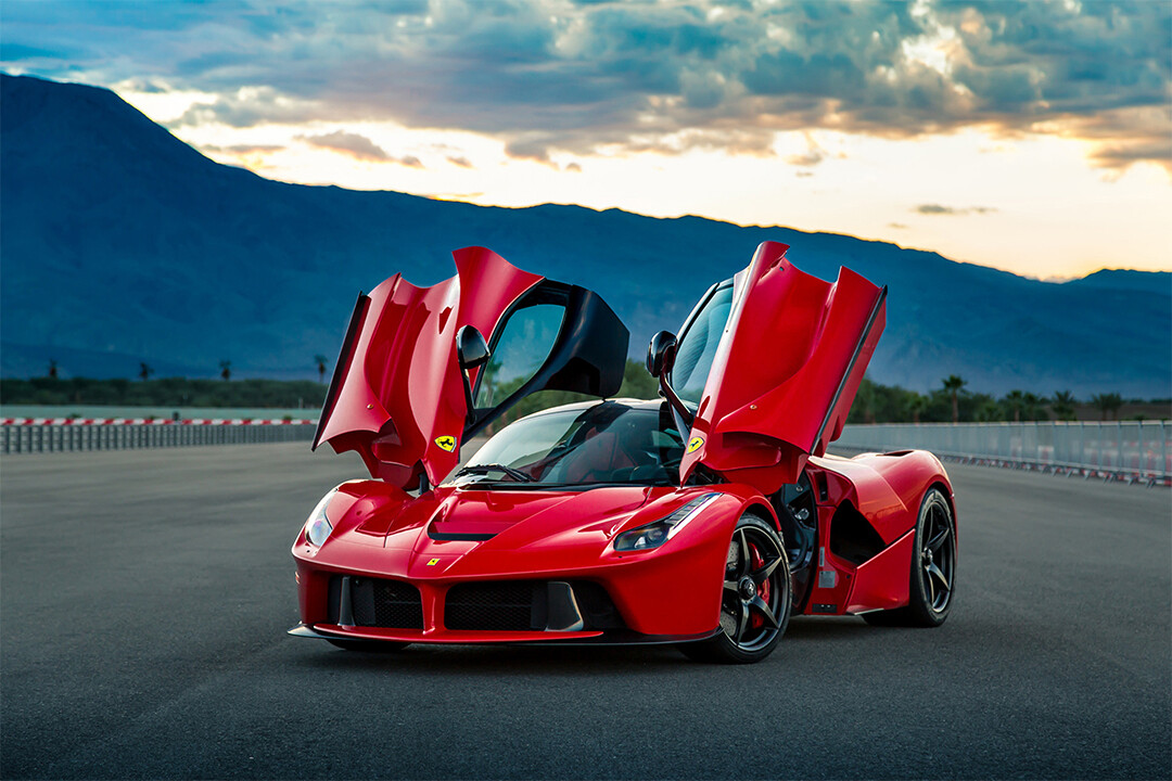Ferrari LaFerrari Red Sports Race Car Art Wall Indoor Room