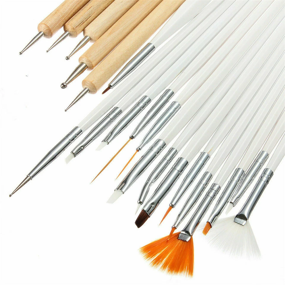 Juego de 27 piezas de diseño de arte en uñas punteado pintura dibujo esmalte pincel pluma kit de herramientas EE. UU. Foto 2 de 4