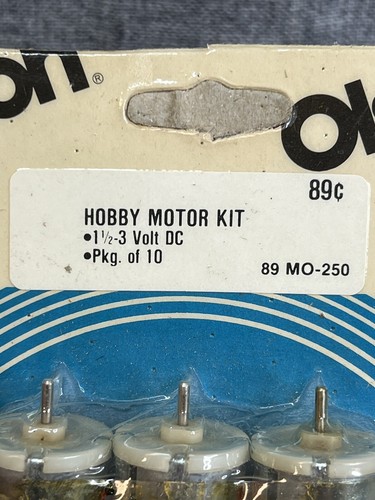 Vintage Olson 10er Pack Electronic 1,5 to 3 Volt DC Hobby Motors MO-250, NOS Neu - Bild 5 von 5