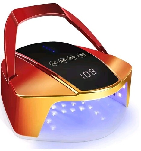 LUCE UV RICARICABILE LINSSY 96W PER UNGHIE - GEL - CORDLESS - NUOVA CON SCATOLA! - Foto 8 di 9