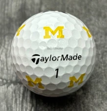 (1) Taylormade TP5 Pix Michigan Wolverines NCAA New v3 Golf Ball