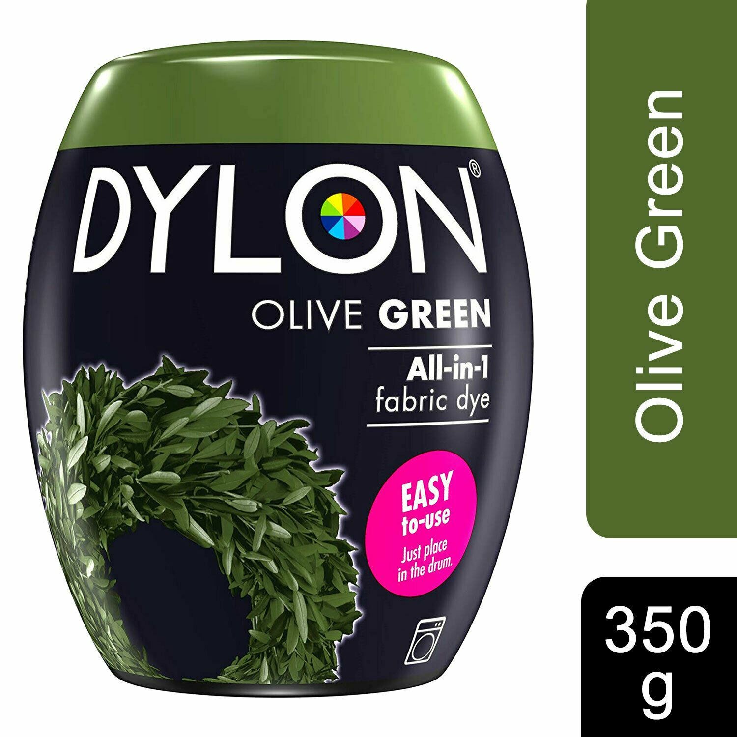Dylon Washing Machine Fabric Dye Pod, Olive Green, 1pk of 350g