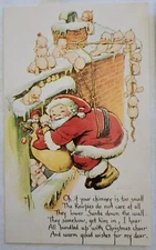 3 Kewpie Christmas Greeting Postcard Print VTG Reproduction of Rose O’Neill Art
