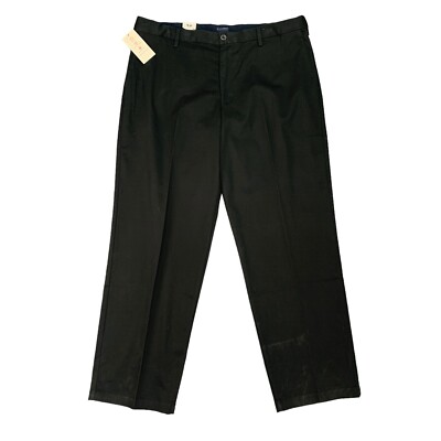 Dockers Pant Mens 38 Black Comfort Waistband Khaki Relaxed Fit