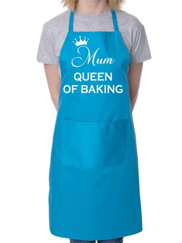 Mum Queen of Baking Novelty Cooking Bakers Ladies Apron Mothers Day - Picture 7 of 11