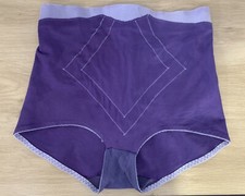 Vintage Hand-Dyed Purple Gusset Silky Lace Nylon Sissy Panty Panties GIrdle