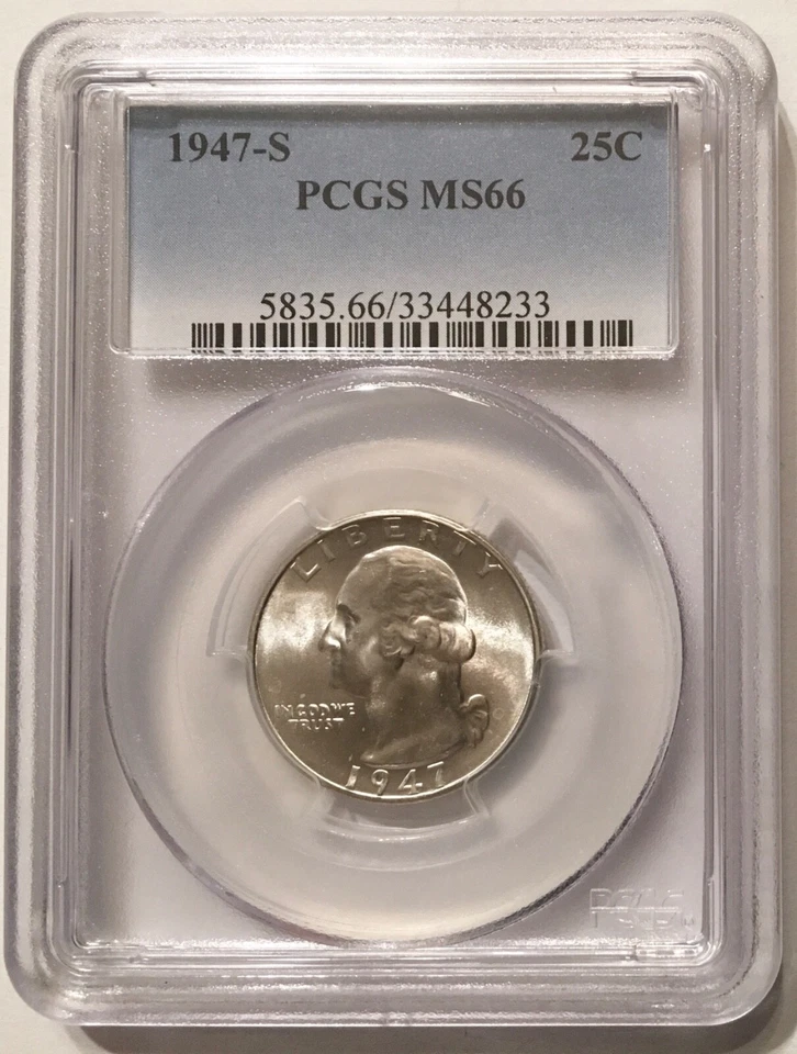1947-S Washington Quarter, PCGS MS-66 **PROOFLIKE** - Image 2 of 3