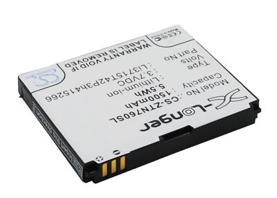Akku für ZTE Aglaia Avail Avail Z990 Li3715T42P3h415266 1500mAh NEU