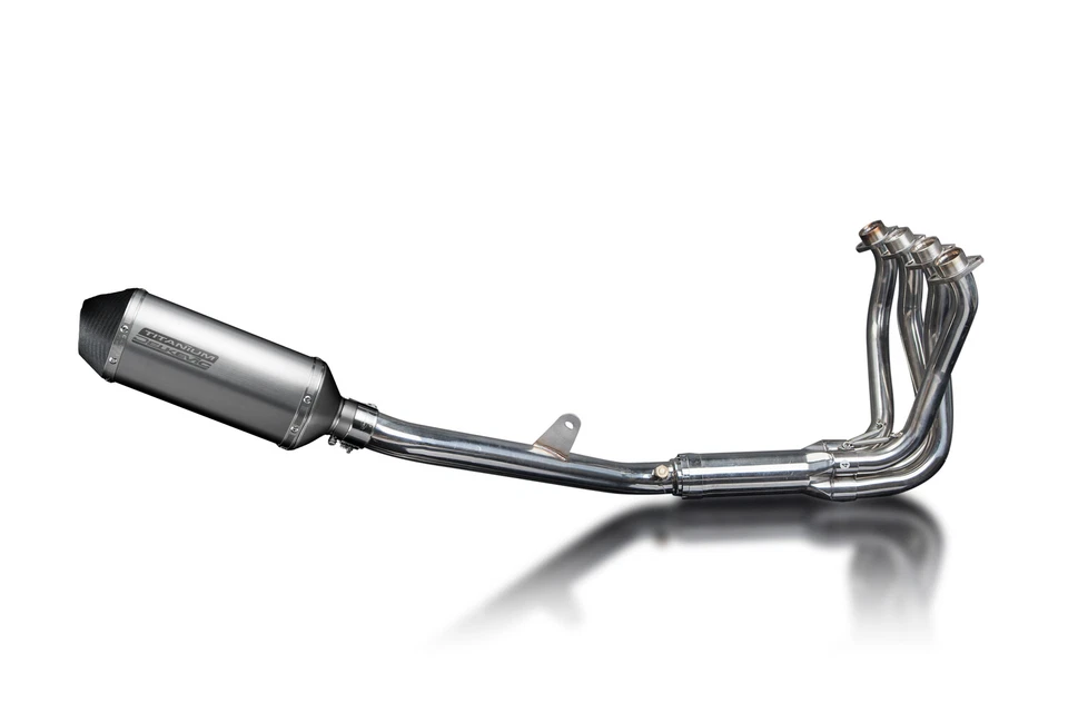 Silenciador escape completo Honda CBR1100XX Blackbird 96-09 4-1 10" X-Oval titanio Foto 2 de 4